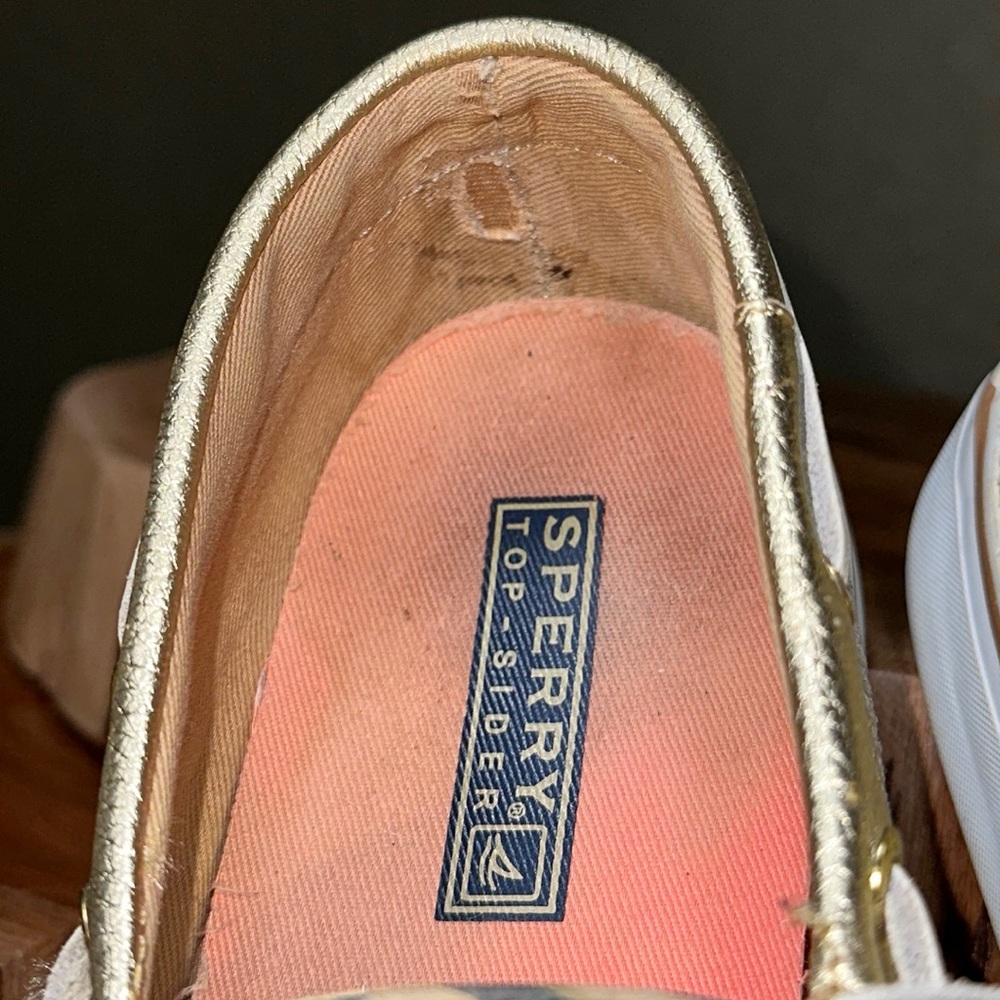 SPERRY Women’s Bahama Gold/Brn Zebra Sequins - Picture 14 of 16
